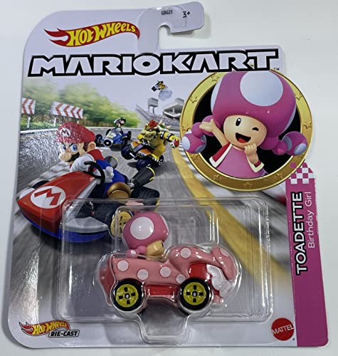 Hot Wheels - Mario Kart - TOADETTE - Birthday Girl - 2023 - Mint/NrMint Ships Bubble Wrapped in a Sized Box