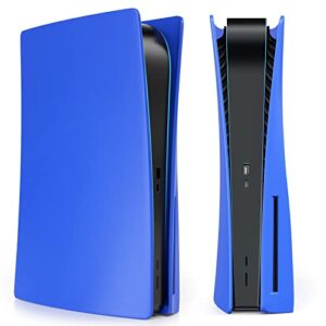 tessgo ps 5 disc edition blue face plates cover shell case for play station 5 console
