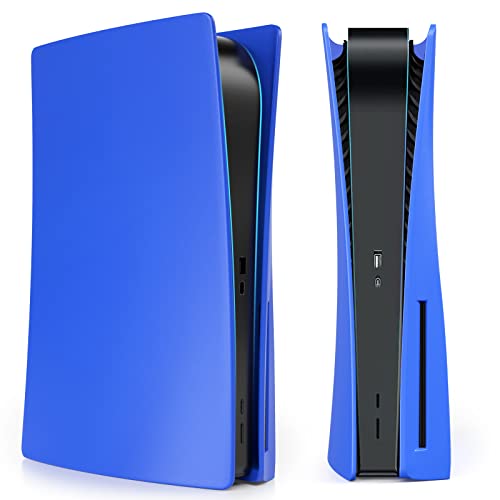 TESSGO PS 5 Disc Edition Blue Face Plates Cover Shell Case for Play Station 5 Console