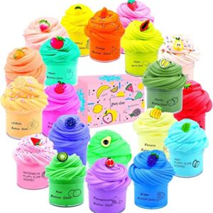 KMBTQRE 20pack Butter Slime Kit for Girl Boys, Party Favors, Stress Relief Toy, Stocking Stuffers for Kids 6 7 8 9 10 11 12 Years Old