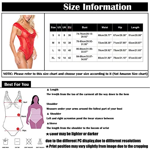 Women's Lingerie Sexy, Lengire Sexy for Women Bow Lingerie Lengerie Women's Fashion Lace One-Piece Set Suit Solid Color Wireless Bra Underwear Panties Costumes Garter Lingerie Set (L, Black)