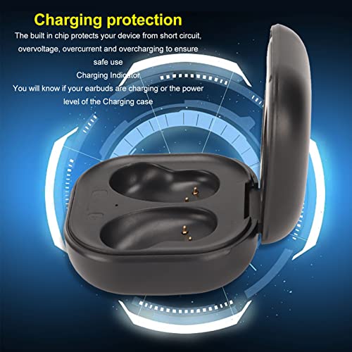 Earbuds Charging Case Replacement for Samsung Galaxy Buds Live SM R180, Build in 600 MAh Large Battery, with Charging Protection and LED Indicator, Black