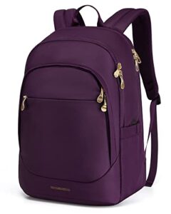 light flight women backpacks laptop backpack for women 15.6 inches computer bags for work travel college, gifts for women, purple