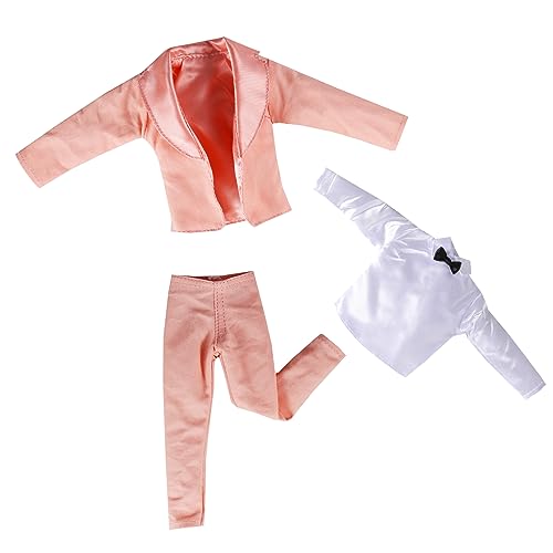 YAMASO Wedding Pack, Beautiful Gown Bride Dress Clothes and Groom Formal Outfit Business Suit for Girl and Boy Dolls