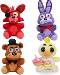 mokorety fnaf plushies set,fnaf plushies,fnaf plush,fnaf security breach plushies set for game fans (classic)