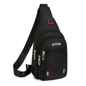 lmagice men's chest bag canvas leisure bag sports small backpack oxford cloth single shoulder messenger bag