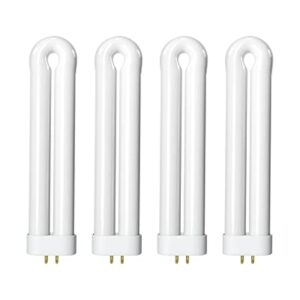 Bug Zapper Replacement Light Bulb for 15W Insect Attracting Lamp with 4-Pin Base, Ful 15W-BL U Shaped Twin Tube Bulb for Outdoor Mosquito Zapper, 4 Pack