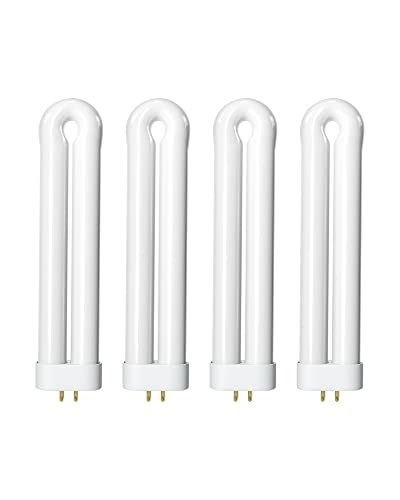 Bug Zapper Replacement Light Bulb for 15W Insect Attracting Lamp with 4-Pin Base, Ful 15W-BL U Shaped Twin Tube Bulb for Outdoor Mosquito Zapper, 4 Pack