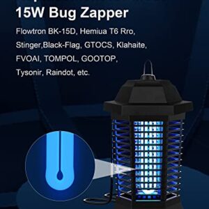 Bug Zapper Replacement Light Bulb for 15W Insect Attracting Lamp with 4-Pin Base, Ful 15W-BL U Shaped Twin Tube Bulb for Outdoor Mosquito Zapper, 4 Pack