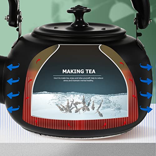 Ipetboom Tea Kettle Stove Top Teapot 1L Stainless Steel Tea Kettle Camping Kettle Camp Teapot Coffee Pot Water Boiling Kettle Teapot with Removable Infuser for Kitchen