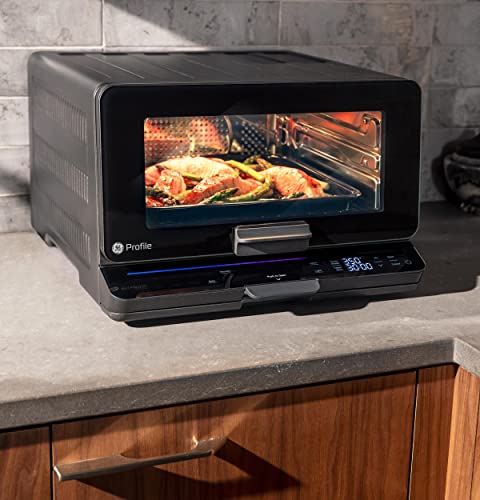 GE Profile Smart Oven with No Preheat ӏ 11-in-1 Countertop Oven ӏ Large-Capacity Countertop Oven ӏ Black