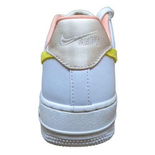 Nike Women's Air Force 1 '07 LX Sneakers (White/Yellow Strike-Phantom, 7)