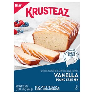 krusteaz vanilla pound cake mix, 16.5 oz box (12 pack)