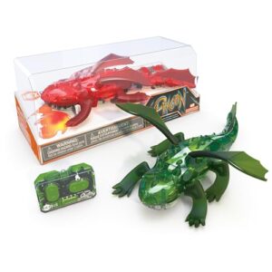 hexbug remote control dragon, rechargeable robot dragon toys for kids, adjustable robotic dragon figure stem toys for boys & girls ages 8 & up, styles may vary