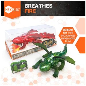 HEXBUG Remote Control Dragon, Rechargeable Robot Dragon Toys for Kids, Adjustable Robotic Dragon Figure STEM Toys for Boys & Girls Ages 8 & Up, Styles May Vary