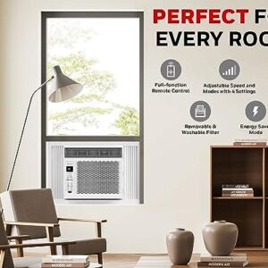 Honeywell 6,000 BTU Digital Window Air Conditioner, Remote, 4 Modes, Eco, 250 sq ft Coverage