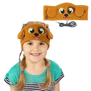 CozyPhones Kids Headphones, Headband Earphones for Children Baby & Toddlers 1-3, Stretchy & Comfy Travel Accessories - Brown Puppy Dog