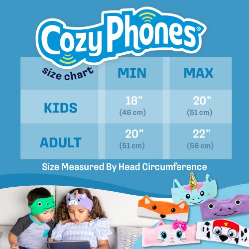 CozyPhones Kids Headphones, Headband Earphones for Children Baby & Toddlers 1-3, Stretchy & Comfy Travel Accessories - Wireless - Brown Puppy Dog