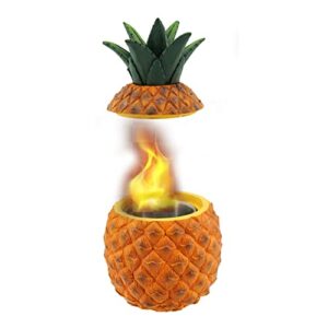 koncenttop tabletop fire pit indoor, tabletop fireplace concrete, pineapple shape small fire bowl, portable tabletop fire pit