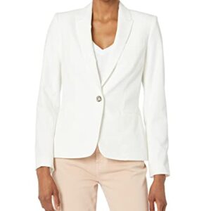 Tommy Hilfiger Women's Blazer – Business Jacket with Flattering Fit and Single-Button Closure, Ivory, 12