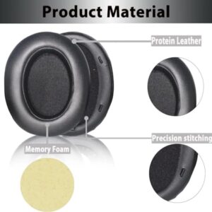 WH-XB910N Replacement Earpads Ear Cushions with Net and Buckle,Noise Canceling Headset Cover Earmuff Repair Parts for Sony WH-XB910N Over-Ear Wired&Wireless Headphone(Black)
