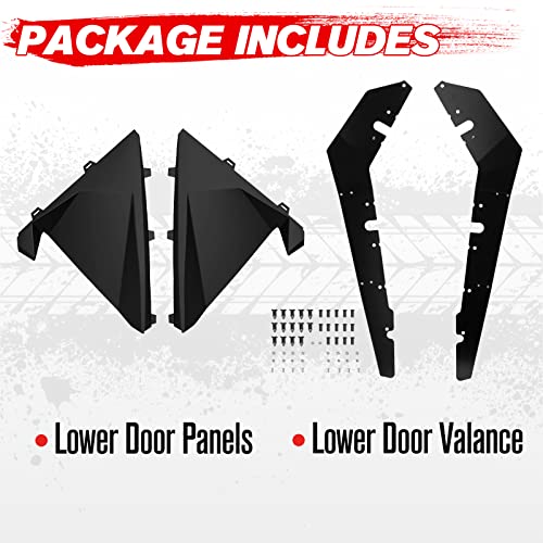 A & UTV PRO Lower Door Panel with Insert Kit for 2020 2021 2022 2023 Polaris RZR PRO XP, 2022 2023 RZR PRO R, Turbo R Accessories, Door Valance Trim,Closeoff Inserts,Replace OEM # 2883765, Mud Guard