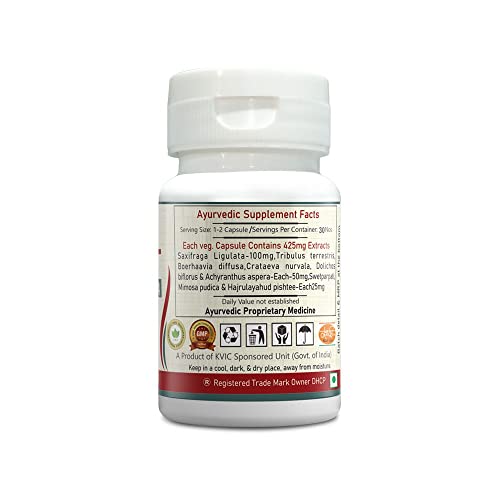 DEEP AYURVEDA Renfit | Ayurvedic Medicine for Kidney Stone, Urinary Incontinence, and Swelling | 30 Vegan Capsule