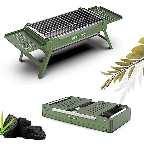 Barbecue Grill,Portable Charcoal Foldable Grill, Small Grills Outdoor Cooking for Travel， Camping Smoker BBQ Grill， Stainless Steel Table Top Grill Charcoal for Outdoor Cooking,Camping,Backyard Barbecue。