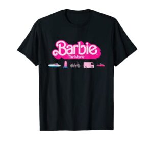 barbie the movie - transportation vehicles t-shirt