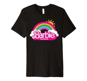 barbie the movie - rainbow logo premium t-shirt