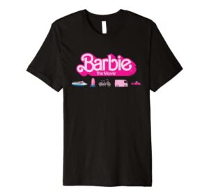 barbie the movie - transportation vehicles premium t-shirt