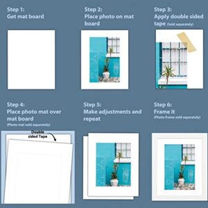 Golden State Art, Uncut 11x17 White Mats Matboards, Acid Free, for Photos, Frames, DIY Projects (10 Pack, 11x17 Inches)