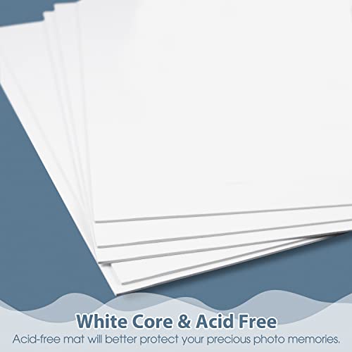 Golden State Art, Uncut 11x17 White Mats Matboards, Acid Free, for Photos, Frames, DIY Projects (10 Pack, 11x17 Inches)