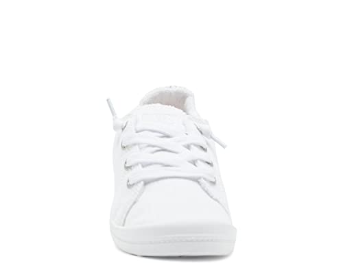 Roxy Women's Bayshore Slip on Sneaker Shoe, Alloy/White, 8.5