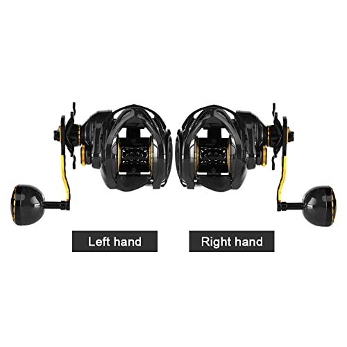 Lixada Baitcasting Reel Carbon Fiber 6+1BB High Speed 6.3: 1 Gear Ratio, Baitcaster Reel Magnetic Brake System Fishing Reel for Sea/Lake/Boat Fishing, 9.1oz Lightweight