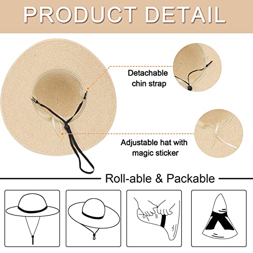 Sun Hats for Women - Women's Lightweight Foldable Beach Sun Hat with Wide Brim-UPF 50 UV Protection Floppy Sun hat Beige