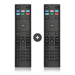 【pack of 2】 universal remote for vizio smart tv, 2 piece replacement for vizio-smart-tv-remote, xrt136