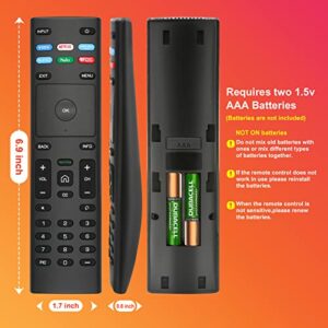 【Pack of 2】 Universal Remote for Vizio Smart TV, 2 Piece Replacement for Vizio-Smart-TV-Remote, XRT136