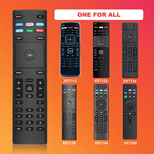 【Pack of 2】 Universal Remote for Vizio Smart TV, 2 Piece Replacement for Vizio-Smart-TV-Remote, XRT136