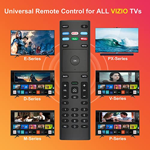 【Pack of 2】 Universal Remote for Vizio Smart TV, 2 Piece Replacement for Vizio-Smart-TV-Remote, XRT136