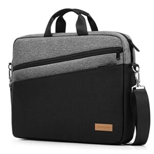 bagasin 15 15.6 16 inch laptop computer pc shoulder bag carrying case, water-repellent fabric briefcase, lightweight toploader, business casual or school