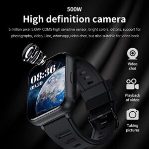 WATCHSDV 4G Cellular Smart Watch Android LTE Smartwatch 4GB+64GB 4G LTE Smart Watch 1080mAh Smartwatch 2.08 inch Large Screen Men Watch with 5.0MP Camera Bluetooth GPS Tracker SOS Button