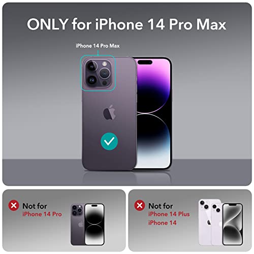 ESR for iPhone 14 Pro Max Case, MagSafe Compatible, Full Body Shockproof Case, Military-Grade Protection, Magnetic Phone Case for iPhone 14 Pro Max, Shock Armor Kickstand Case (HaloLock), Clear Purple