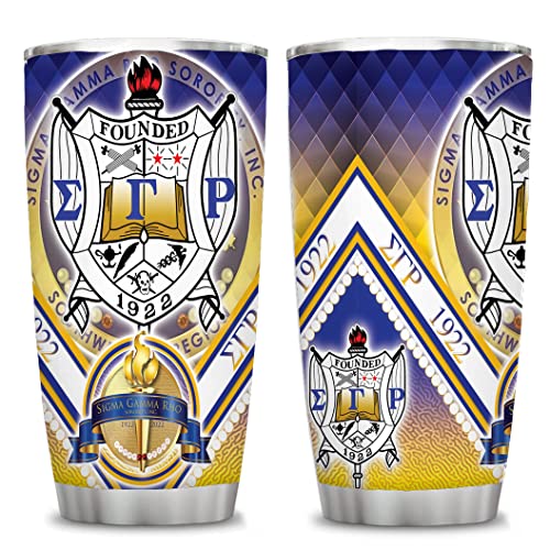 ATHAND Sigma Gamma Rho Sorority Idea Gift for Women Girls Friends,Sisterhood Greek 1922 Stainless Steel Vacuum Tumbler,Inspired 20 oz Insulated with Lid Paraphernalia Cup