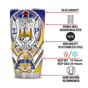 ATHAND Sigma Gamma Rho Sorority Idea Gift for Women Girls Friends,Sisterhood Greek 1922 Stainless Steel Vacuum Tumbler,Inspired 20 oz Insulated with Lid Paraphernalia Cup