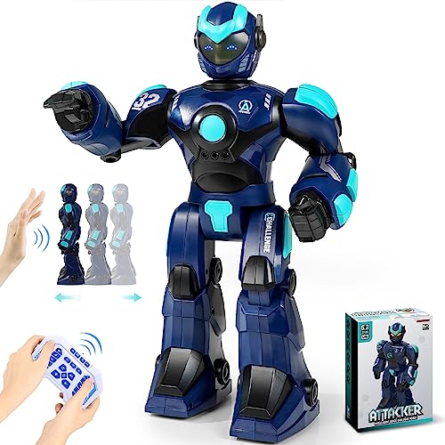 FUUY Large Smart Robot Toy for Boy and Girls 17inch Interactive Robots Kids Toys with Voice Control & Gesture Sensing Programmable Music LED Dance Moonwalk Birthday Gift Present Kid 3 4 5 6 7 8-12