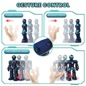 FUUY Large Smart Robot Toy for Boy and Girls 17inch Interactive Robots Kids Toys with Voice Control & Gesture Sensing Programmable Music LED Dance Moonwalk Birthday Gift Present Kid 3 4 5 6 7 8-12