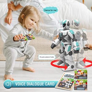 FUUY Large Robot Toy for Kids 17inch Interactive Boy Robots Toys with Voice Control & Gesture Sensing and Programmable Music LED Emoji Faces Moonwalking Dance Birthday Gift Present Kid 3 4 5 6 7 8-12