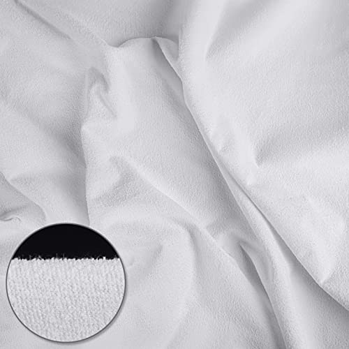 Utopia Bedding Pillow Protectors with Zipper Standard Size (2 Pack), White, Waterproof Terry Pillow Encasement, Bed Bug and Dust Mite Proof Pillow Covers