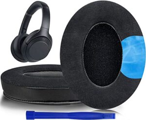 soulwit cooling-gel replacement earpads for sony wh-1000xm3 (wh1000xm3) over-ear headphones, ear pads cushions with high-density noise isolation foam, added thickness - black